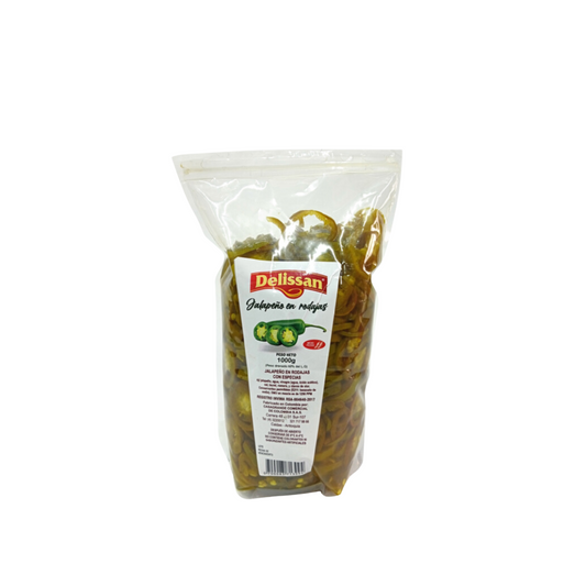 JALAPEÑO EN RODAJAS CON ESPECIAS BOLSA 1.000gr